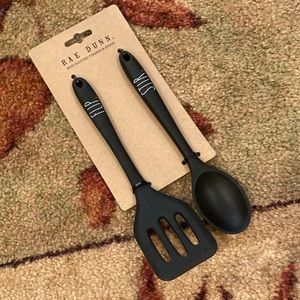 Rae Dunn FLIP STIR Mini Slotted Turner & Spoon